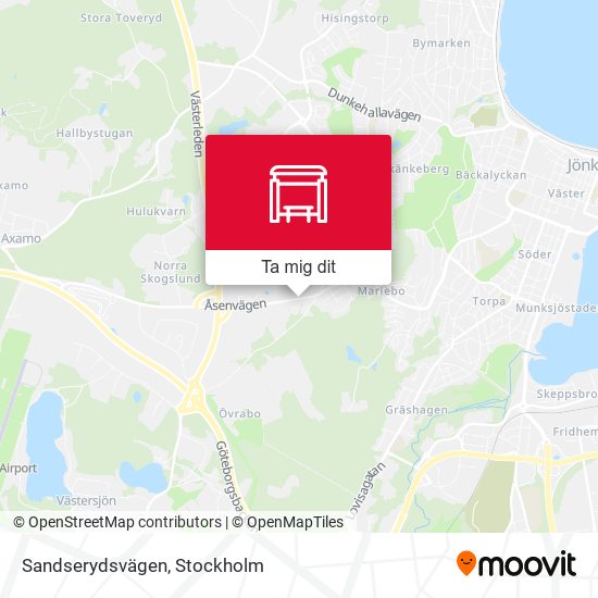 Sandserydsvägen karta