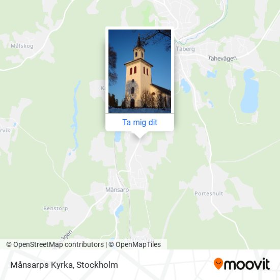 Månsarps Kyrka karta