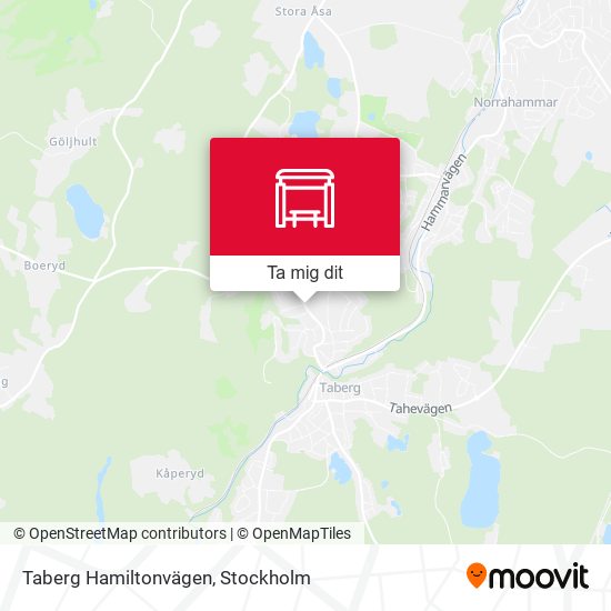 Taberg Hamiltonvägen karta