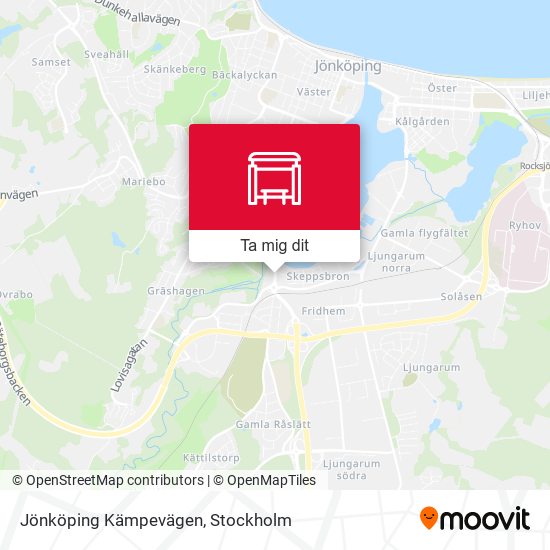 Jönköping Kämpevägen karta