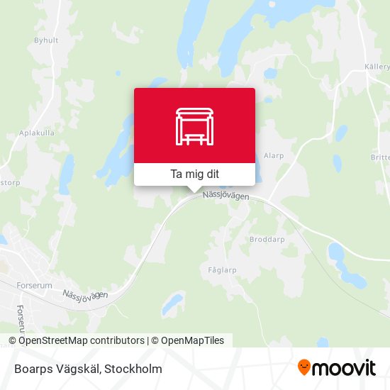 Boarps Vägskäl karta