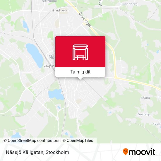 Nässjö Källgatan karta