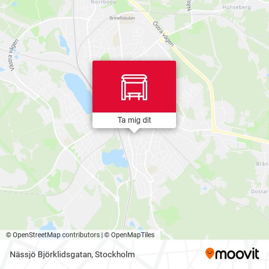Nässjö Björklidsgatan karta