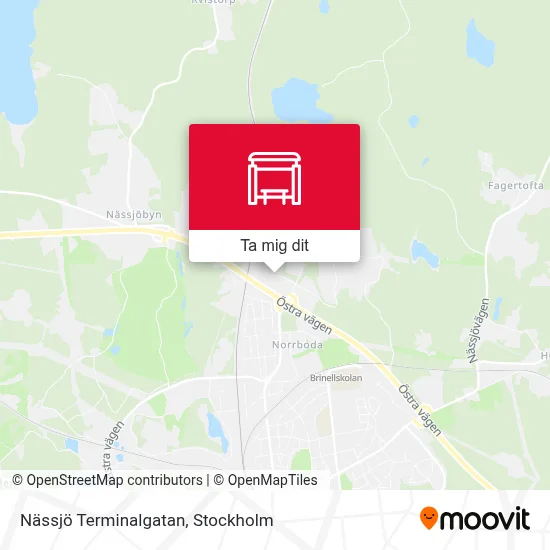 Nässjö Terminalgatan karta