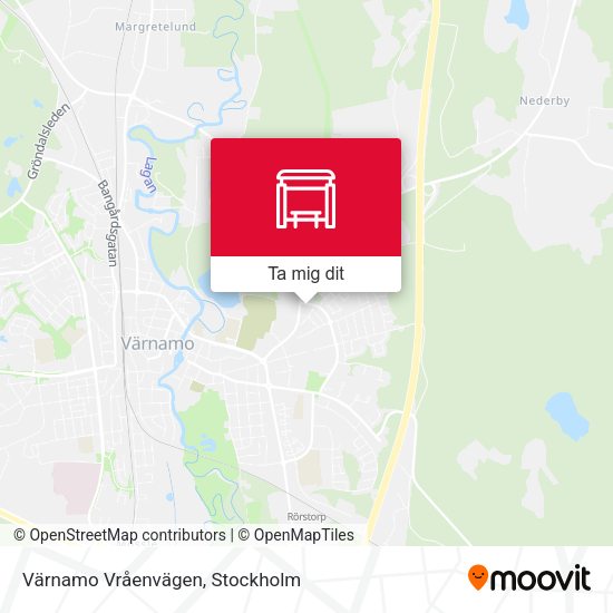 Värnamo Vråenvägen karta
