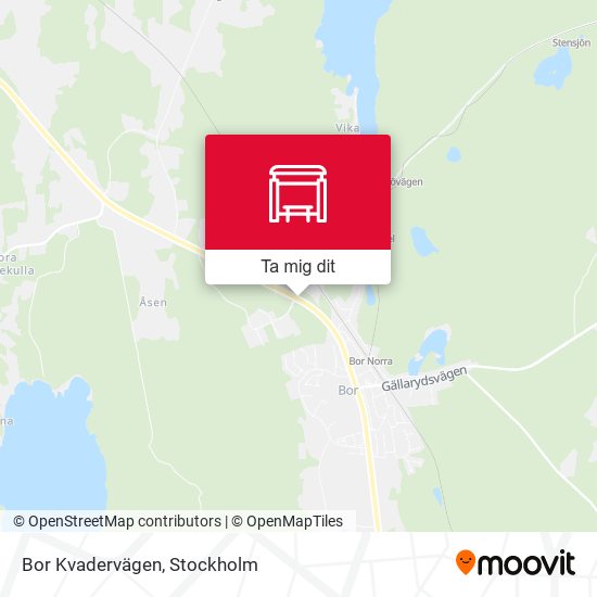 Bor Kvadervägen karta