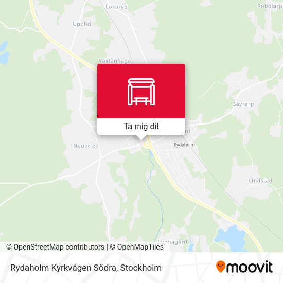 Rydaholm Kyrkvägen Södra karta