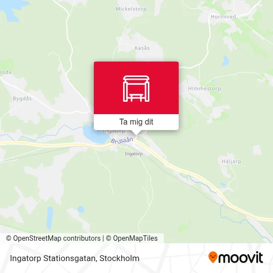 Ingatorp Stationsgatan karta