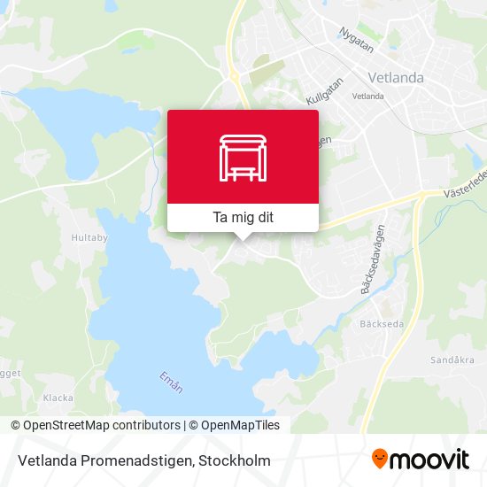 Vetlanda Promenadstigen karta