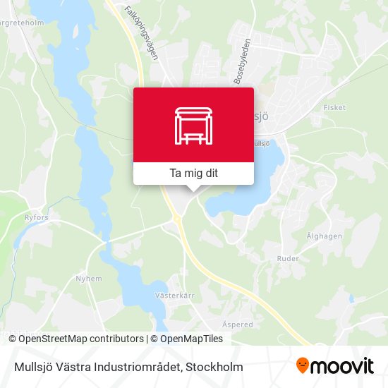 Mullsjö Västra Industriområdet karta