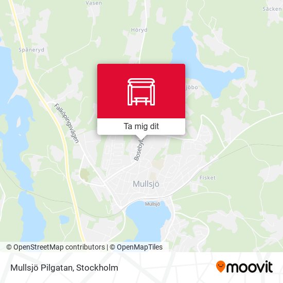 Mullsjö Pilgatan karta