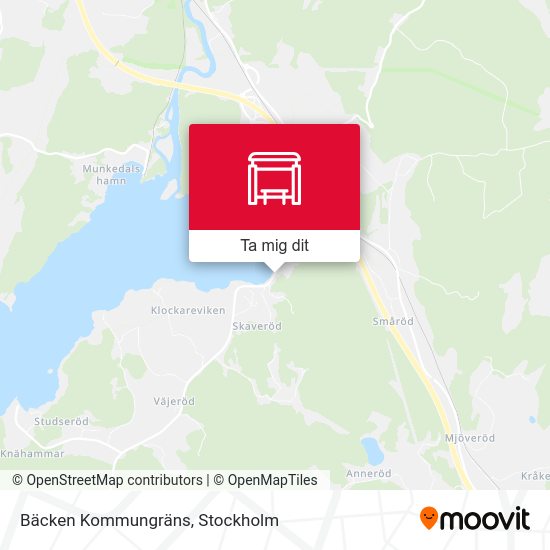 Bäcken Kommungräns karta