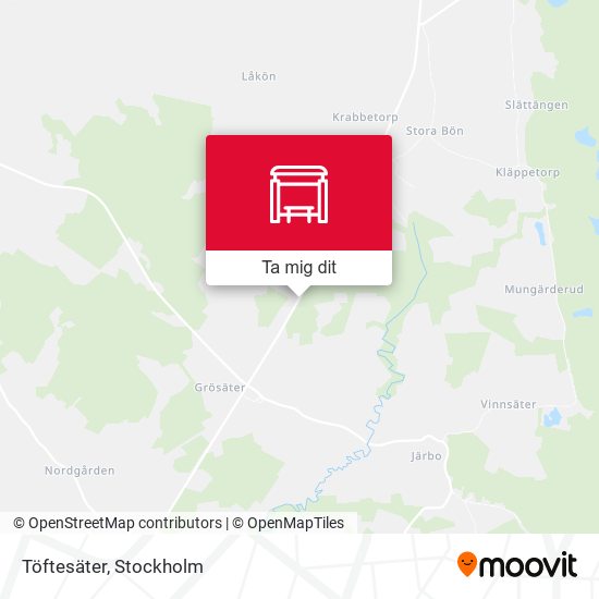 Töftesäter karta