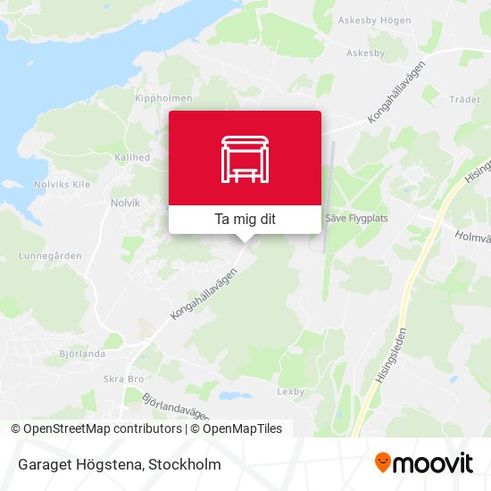 Garaget Högstena karta