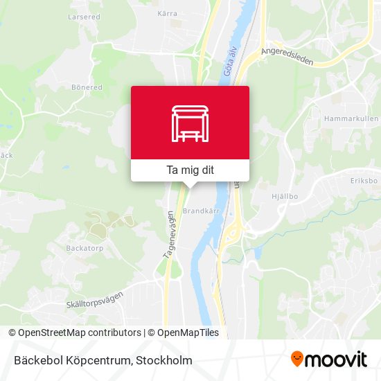 Bäckebol Köpcentrum karta