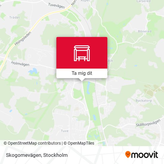 Skogomevägen karta