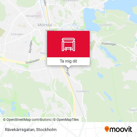 Rävekärrsgatan karta