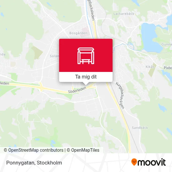 Ponnygatan karta