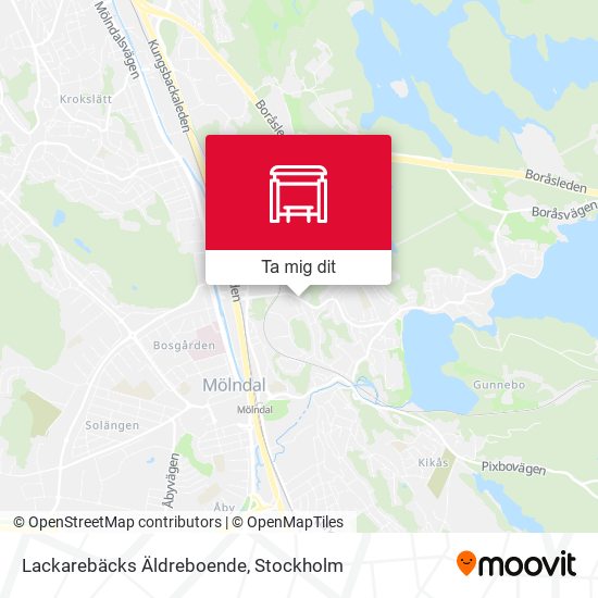 Lackarebäcks Äldreboende karta