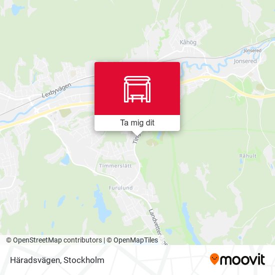 Häradsvägen karta