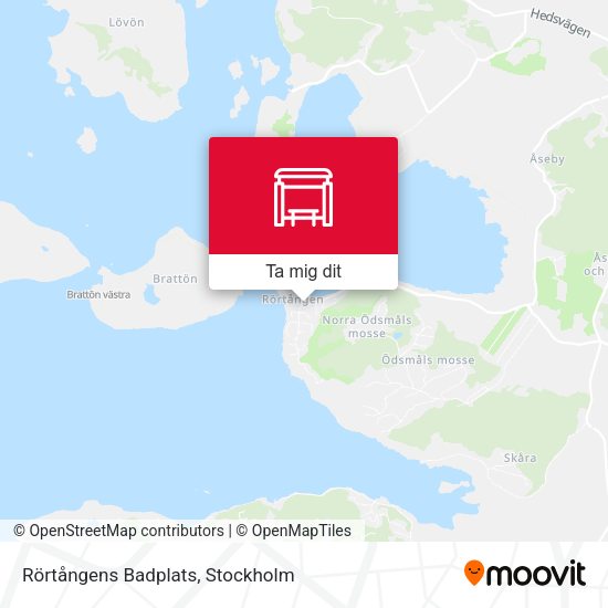 Rörtångens Badplats karta