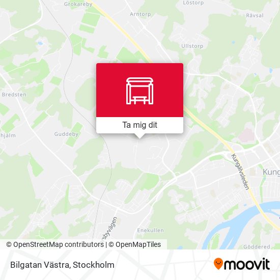 Bilgatan Västra karta