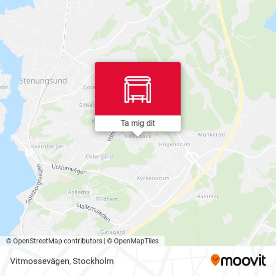 Vitmossevägen karta