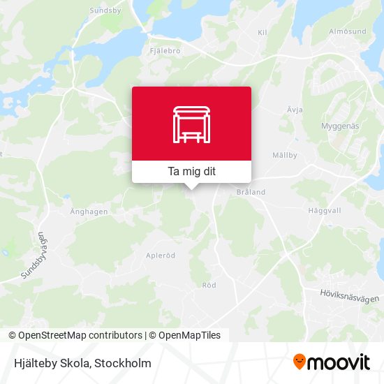 Hjälteby Skola karta
