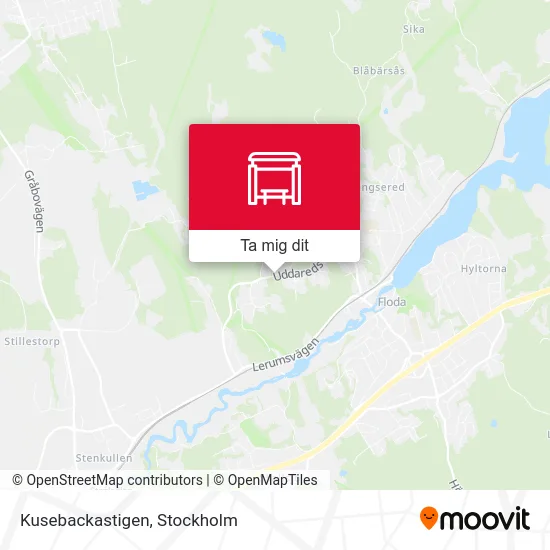 Kusebackastigen karta