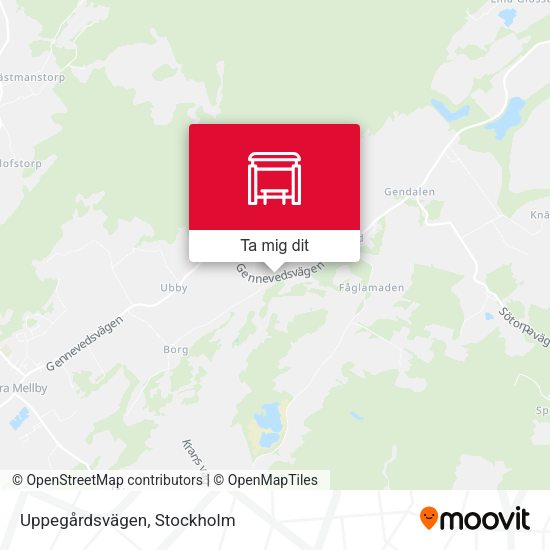 Uppegårdsvägen karta