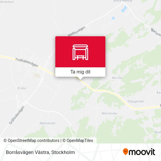 Borråsvägen Västra karta