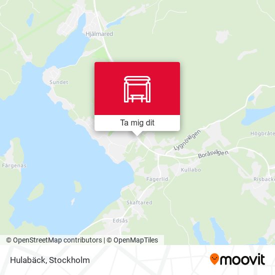 Hulabäck karta