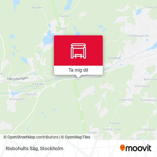 Risbohults Såg karta