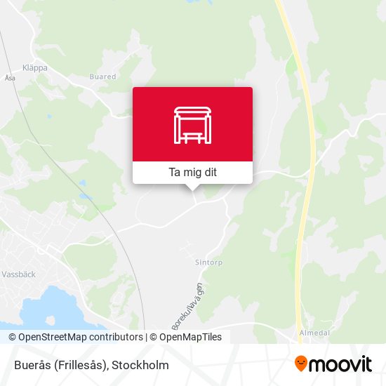 Buerås (Frillesås) karta