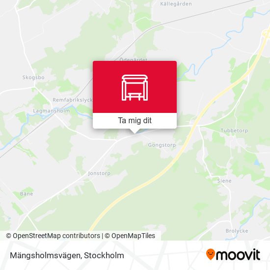 Mängsholmsvägen karta