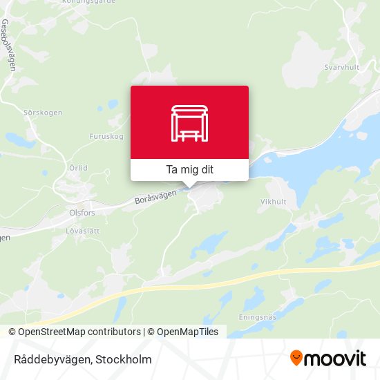 Råddebyvägen karta