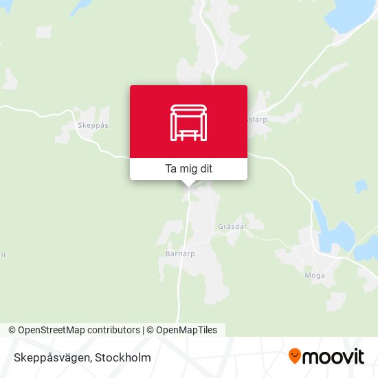 Skeppåsvägen karta