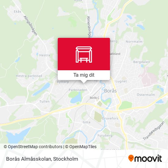 Borås Almåsskolan karta