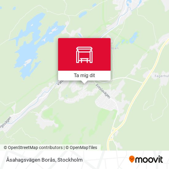 Åsahagsvägen Borås karta