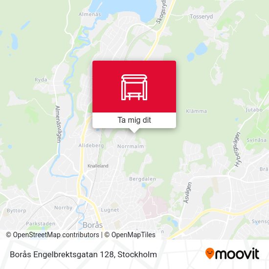 Borås Engelbrektsgatan 128 karta