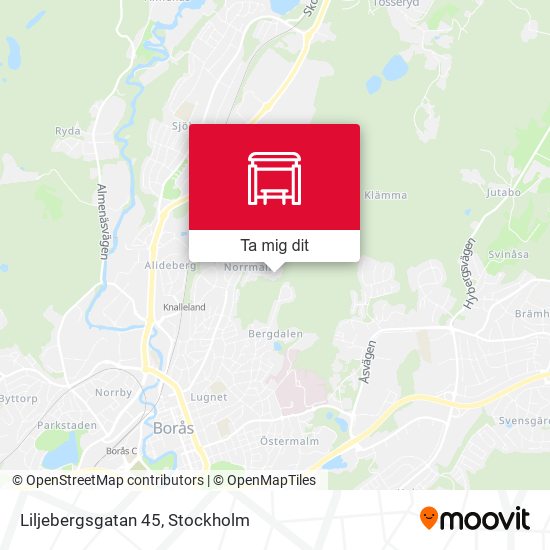Liljebergsgatan 45 karta