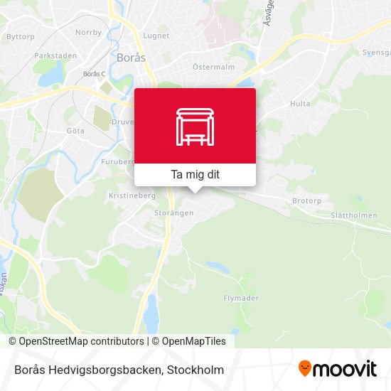 Borås Hedvigsborgsbacken karta
