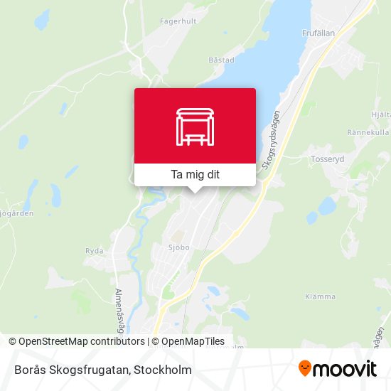 Borås Skogsfrugatan karta