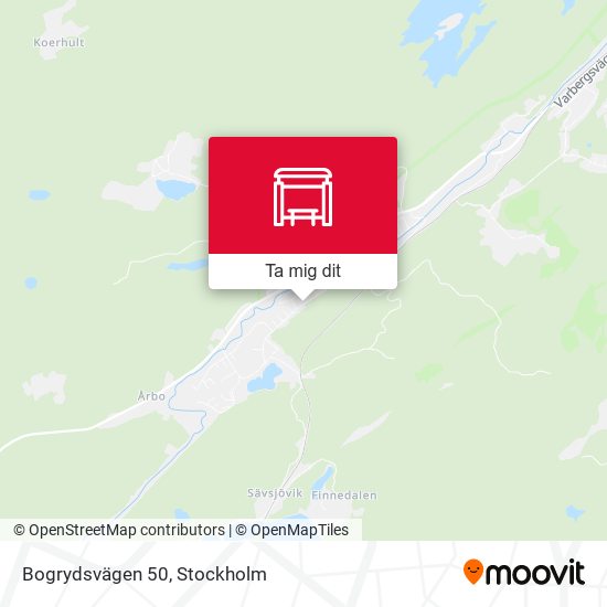 Bogrydsvägen 50 karta