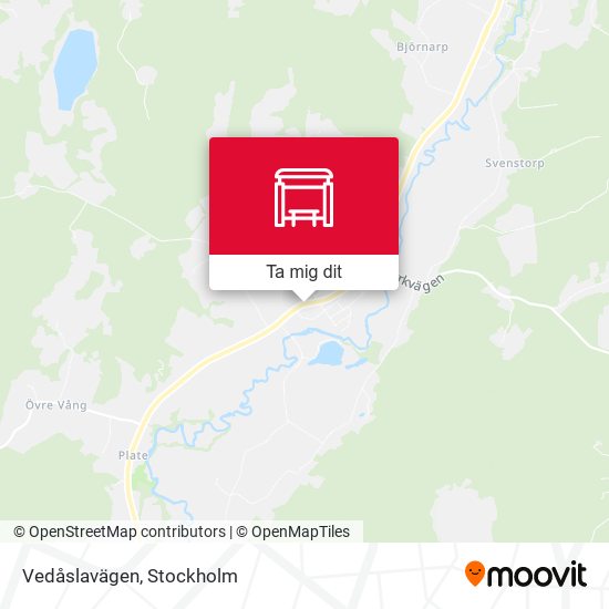 Vedåslavägen karta