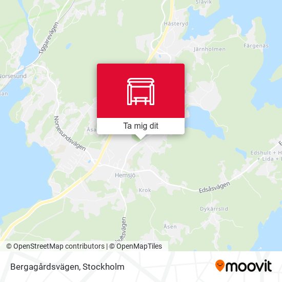 Bergagårdsvägen karta