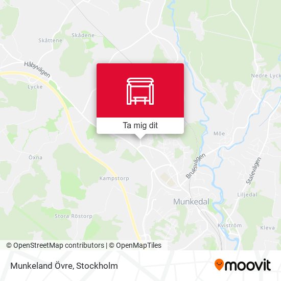 Munkeland Övre karta