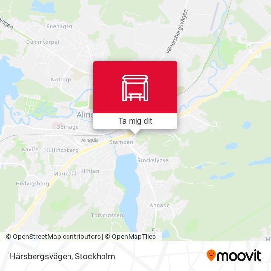 Härsbergsvägen karta