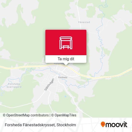 Forsheda Fänestadskrysset karta