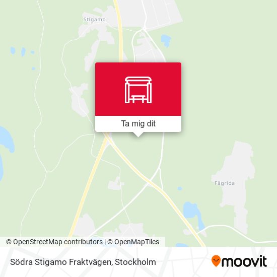 Södra Stigamo Fraktvägen karta